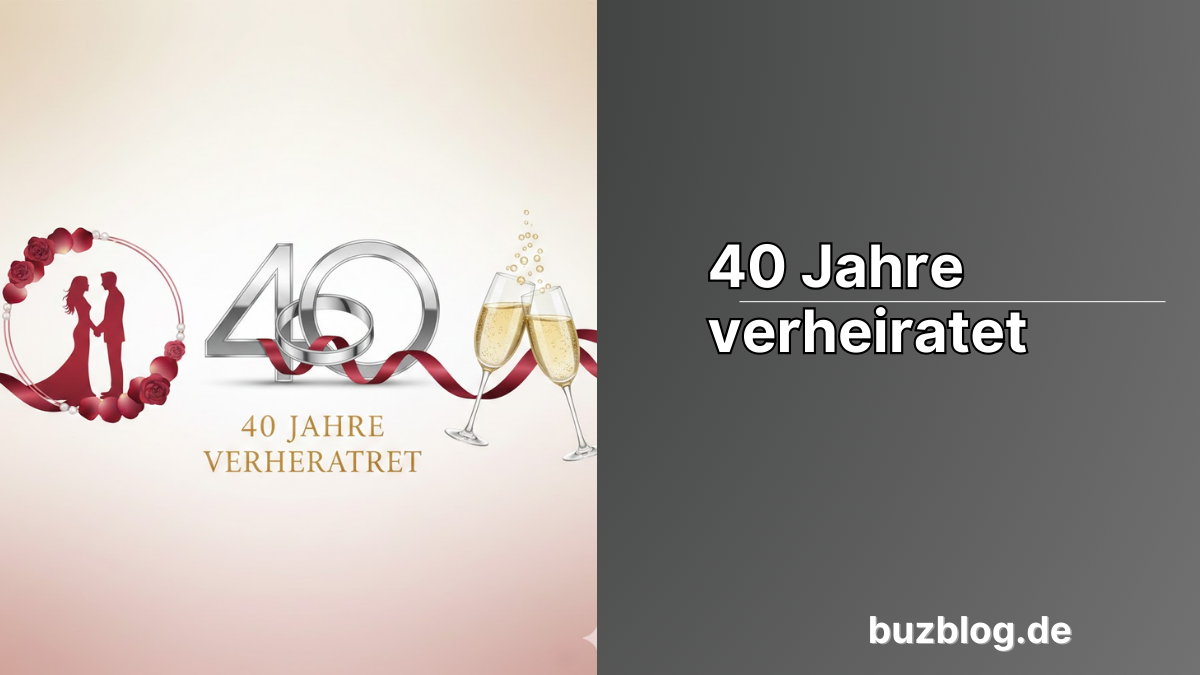 40 Jahre verheiratet: Alles über die Rubinhochzeit und ihre Feiertraditionen