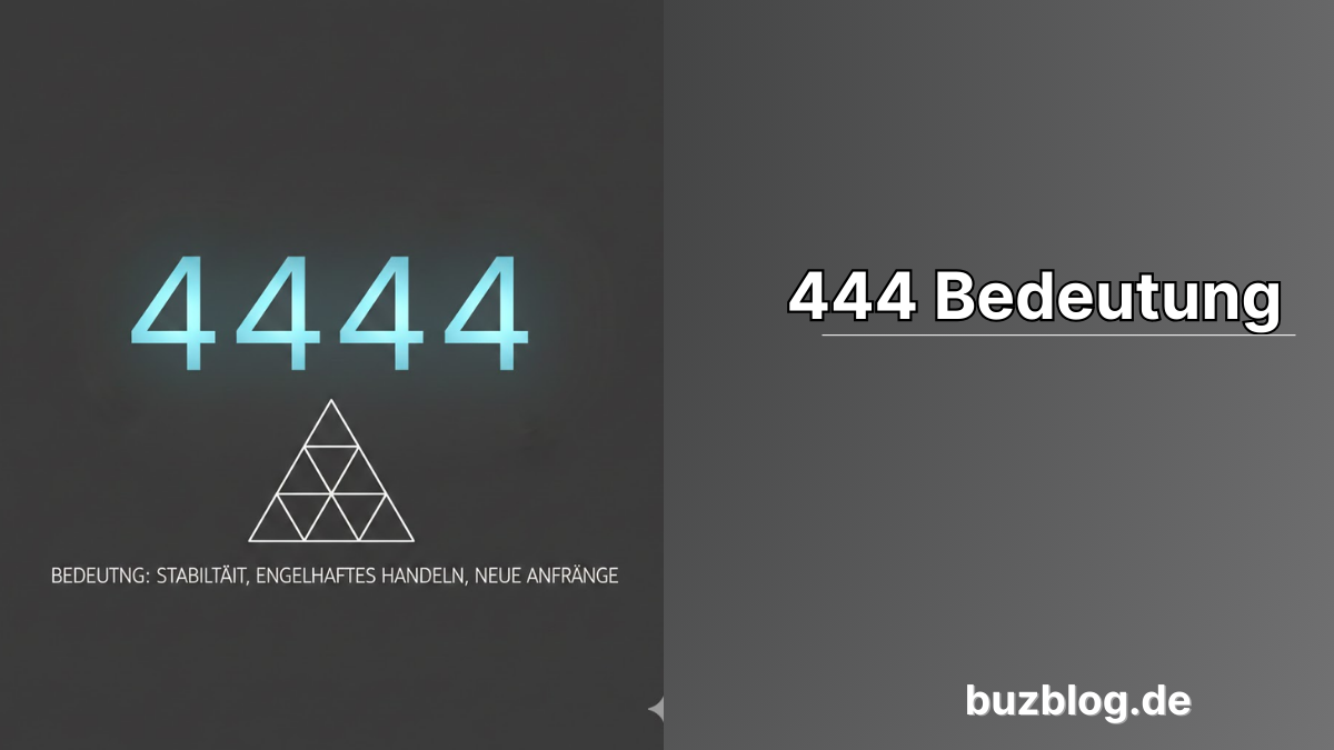 444 Bedeutung: Engelzahl oder rechter Code?
